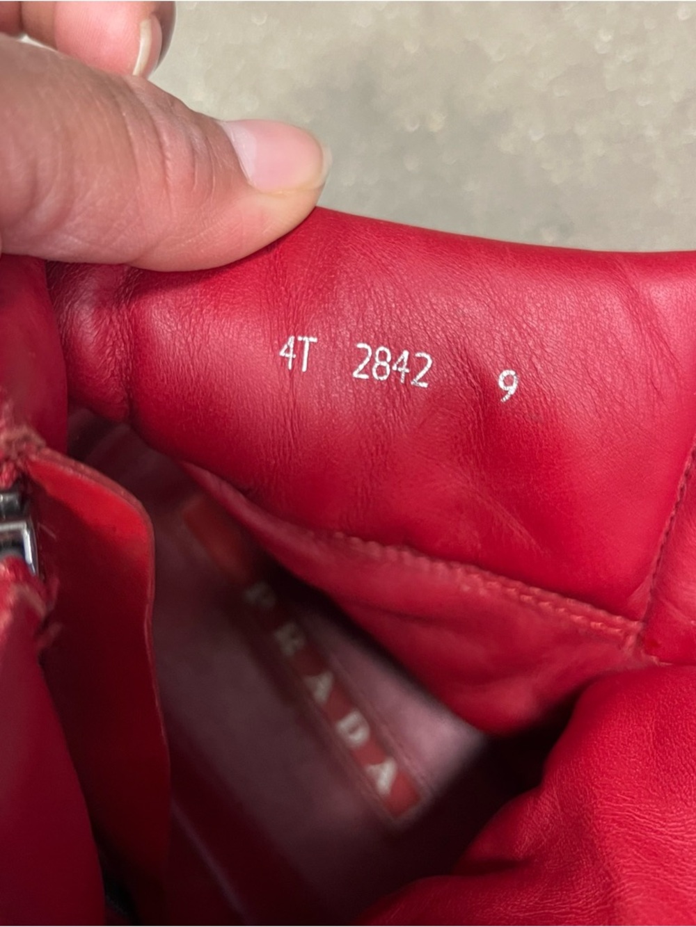 Prada Red High-Top Sneakers with White Soles - Picture 6 of 10